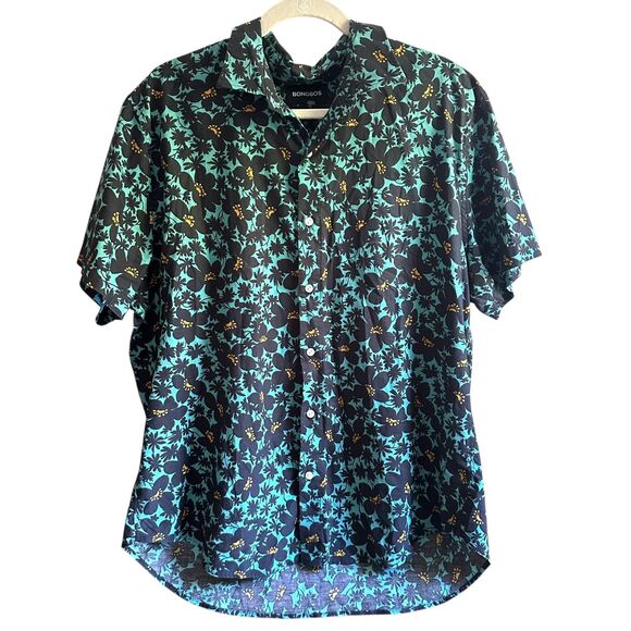 BONOBOS Riviera Floral Button Down Shirt XL Reg - Picture 2 of 6